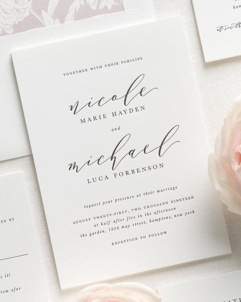 Invitación Personalizada Giara (Tipográfica), Set (# de unidades): 50